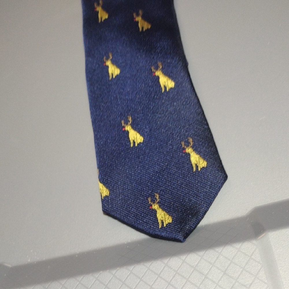 J.Crew Christmas Reindeer Silk Tie